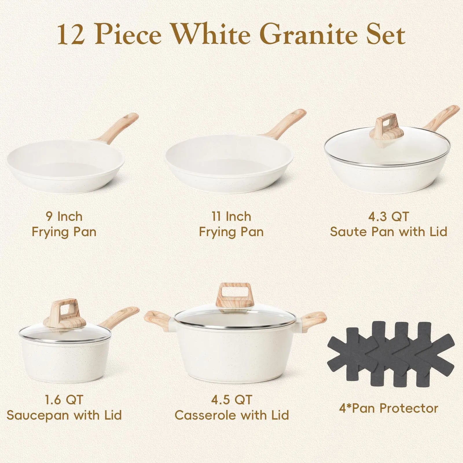 Granite Induction Cookware Set