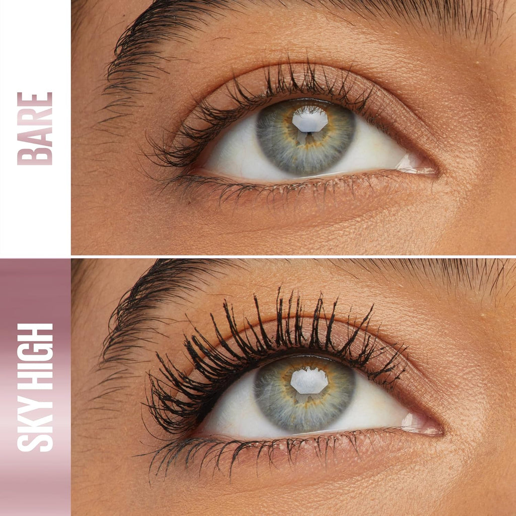 Maybelline Lash Sensational Sky High Washable Mascara Makeup, Volumizing, Lengthening, Defining, Curling, Multiplying, Buildable Formula, Very Black, 1 Count